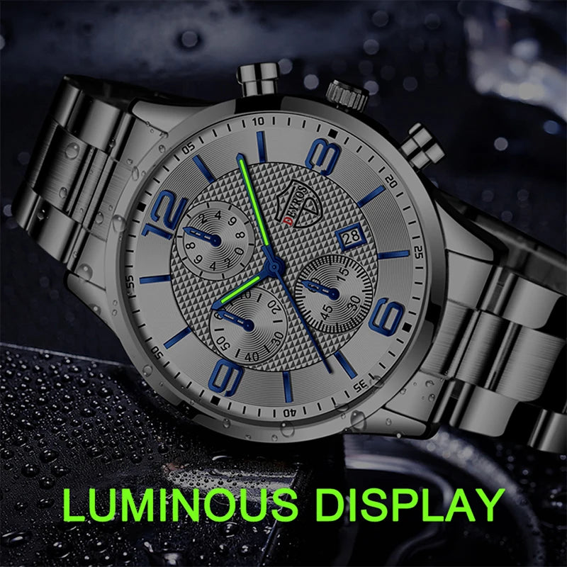 reloj hombre Luxury Business Men Watchs Stainless Steel