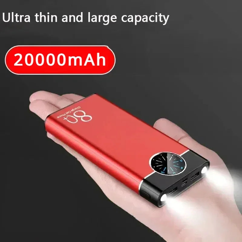 200000mAh Large Capacity Aluminum Alloy Power Bank