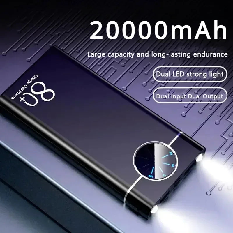 200000mAh Large Capacity Aluminum Alloy Power Bank