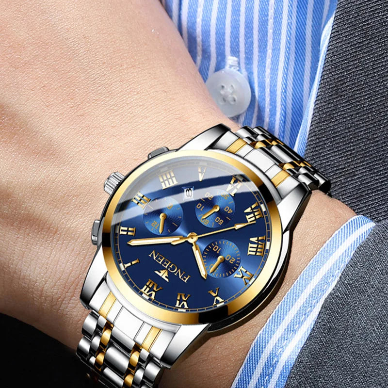 BINBONG Men Watches 2023 Top Brand Luxury Waterproof Date Clock