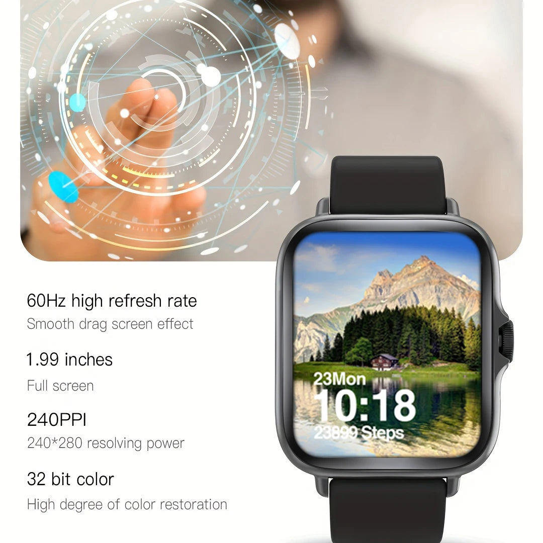 Waterproof Smart Watch, 1.99'' Full Touch Screen Display