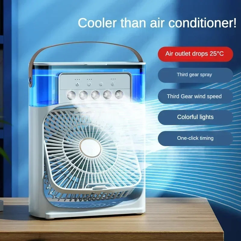 2024 NEW Portable Fan Air Conditioners USB Electric Fan LED