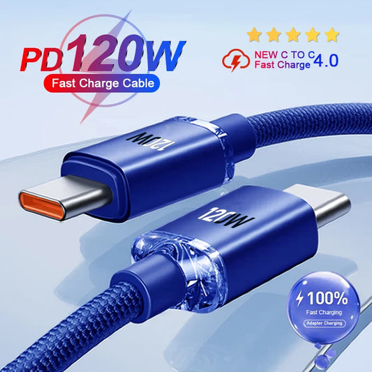 120W USB Type C To USB C Cable