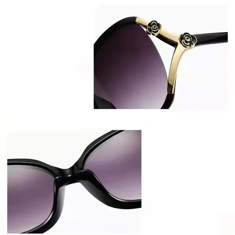 New Large Frame Circular Shape Sunglasses Women's