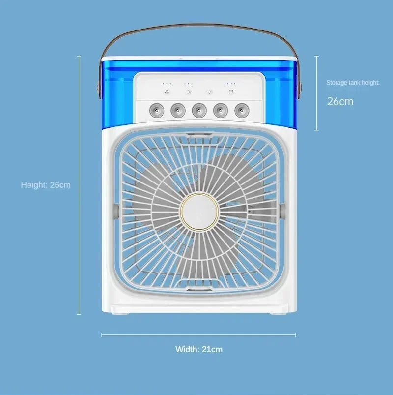 2024 NEW Portable Fan Air Conditioners USB Electric Fan LED