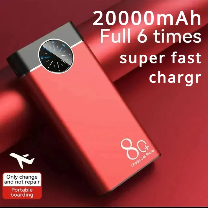 200000mAh Large Capacity Aluminum Alloy Power Bank