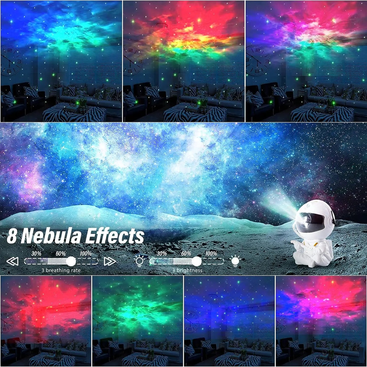 Star Projector Galaxy Night Light Starry  Nebula Ceiling LED Lamp