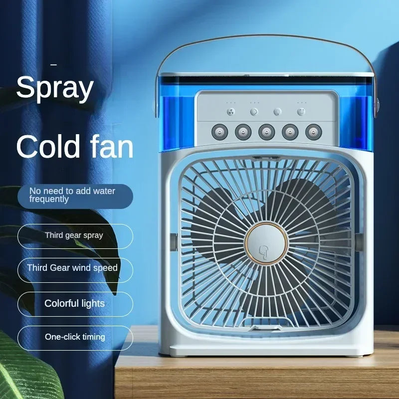 2024 NEW Portable Fan Air Conditioners USB Electric Fan LED