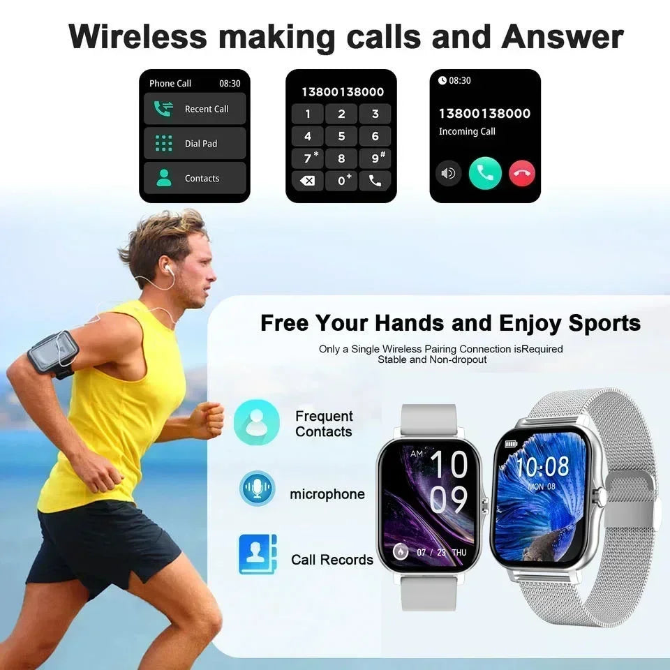 Smart Watch for Men Women Gift Full Touch Screen Sports Fitness Watches