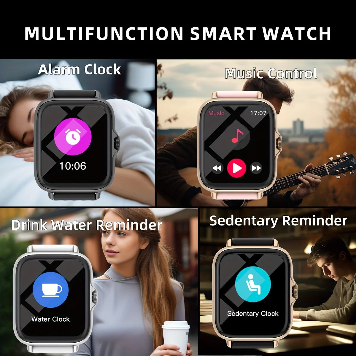 Waterproof Smart Watch, 1.99'' Full Touch Screen Display