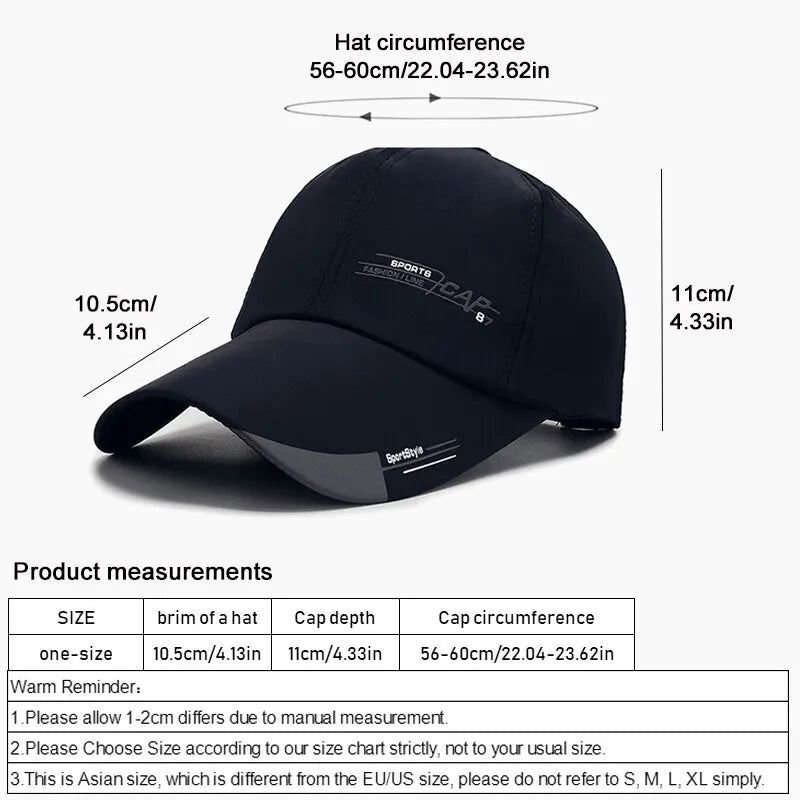 Baseball Cap Sports Cap Solid Color Sun Hat