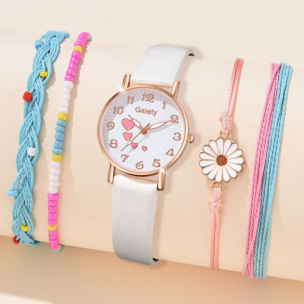 Gaiety 5PCS/Set Fashion Casual Women's Watch