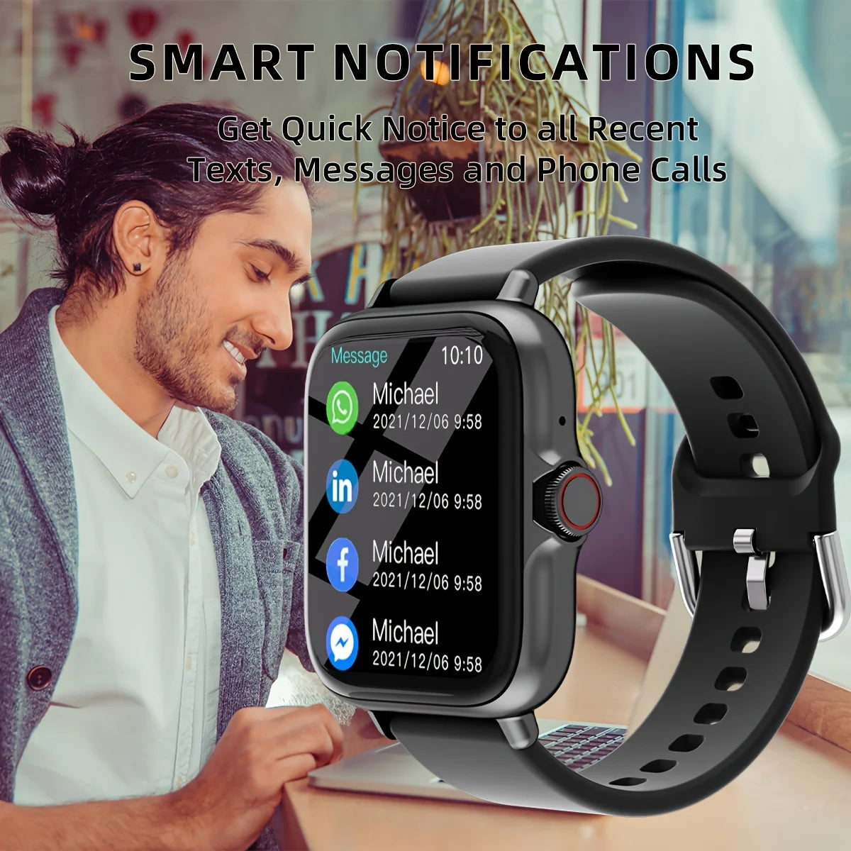 Waterproof Smart Watch, 1.99'' Full Touch Screen Display