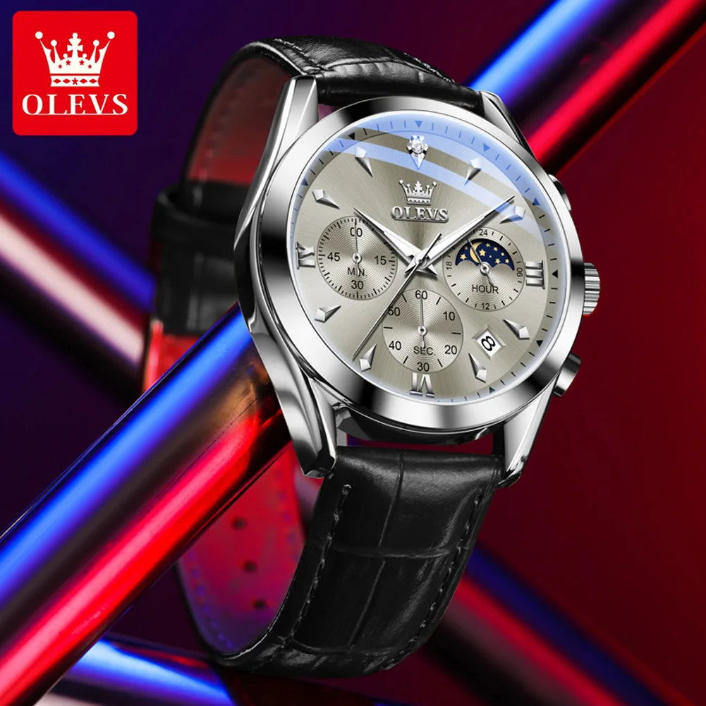 OLEVS 3609 Chronograph Fashion Quartz Watch For Men