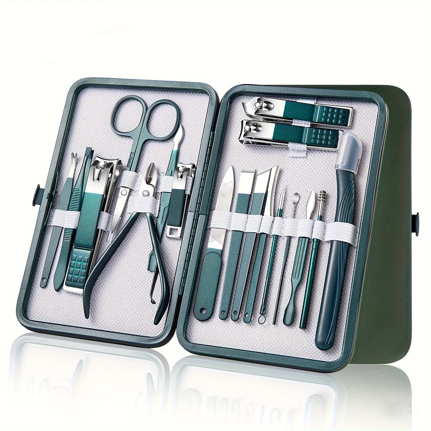 Professional 7-18 Piece Nail Care Kit Stainless Steel Manicure