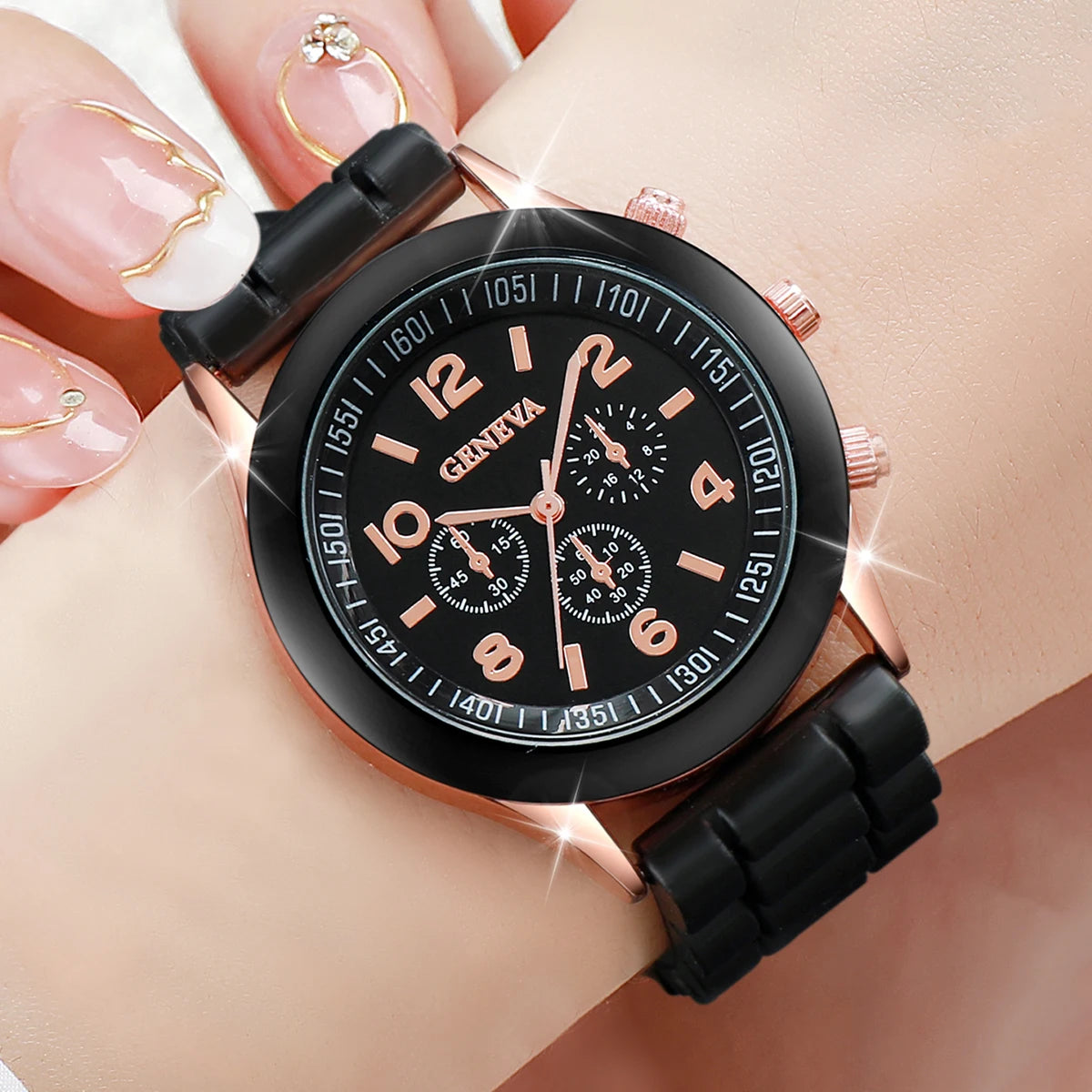 3PCS Women Watches Fashion Arabic