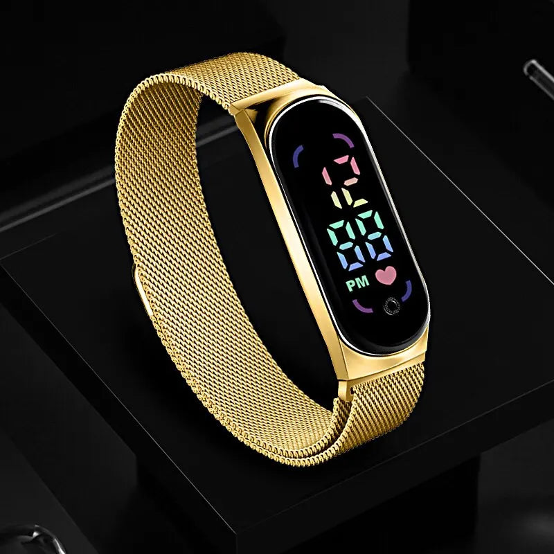 2024 New LED Women Watches for Girls Magnetic Watchband